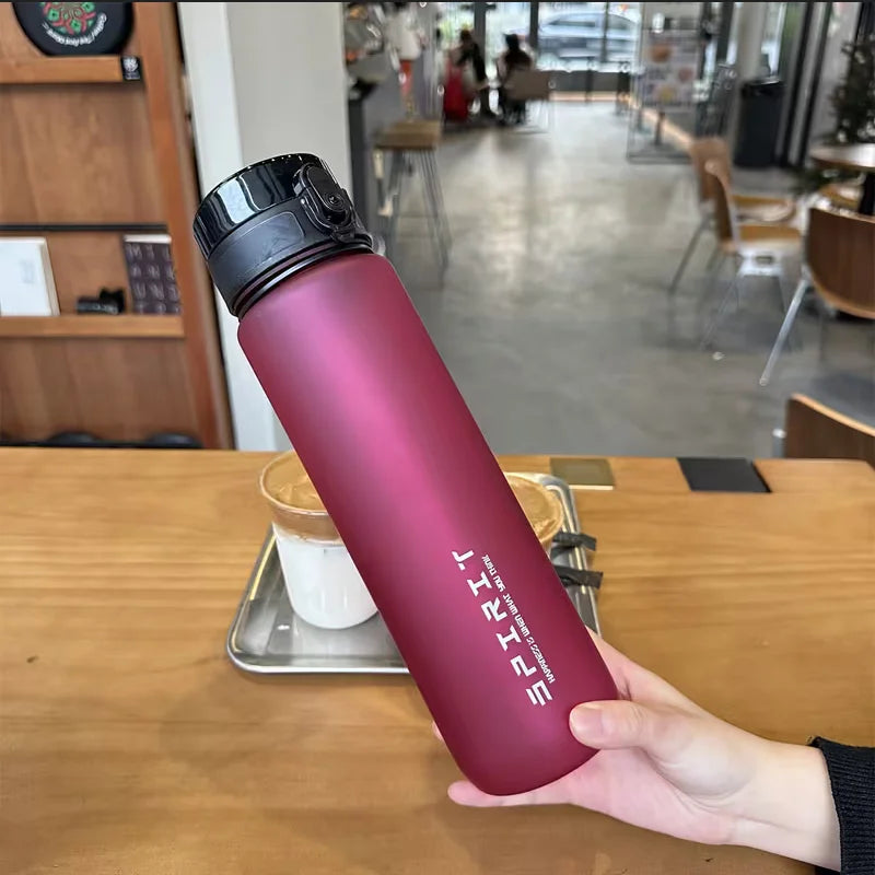 Frosted Sports Water Bottle BPA Free Portable Leakproof Fitness Cup