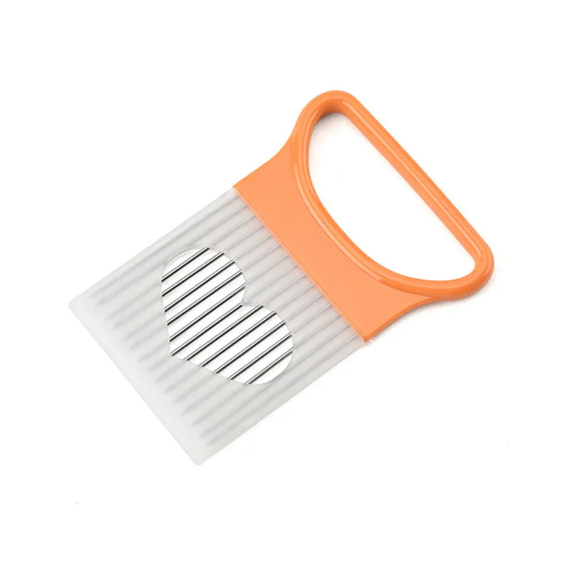 Stainless Steel Onion Holder Slicer Vegetable Fruit Cutting Assistant Tool - 9