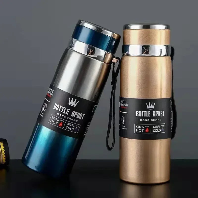 1L Stainless Steel Thermal Water Bottle Vacuum Insulated Travel Flask - 3