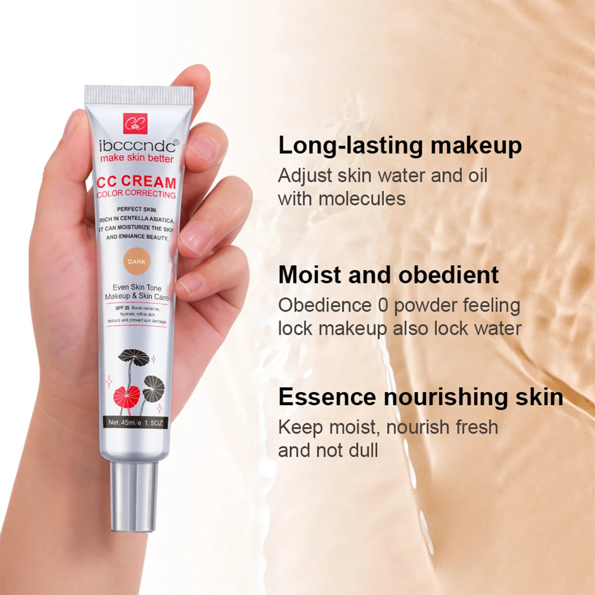 Color Correcting CC Cream Moisturizing Foundation Base - 9