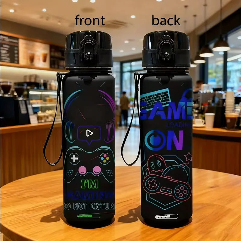 3D Printed Gaming Water Bottle Large Capacity Portable Sports Flask - 1