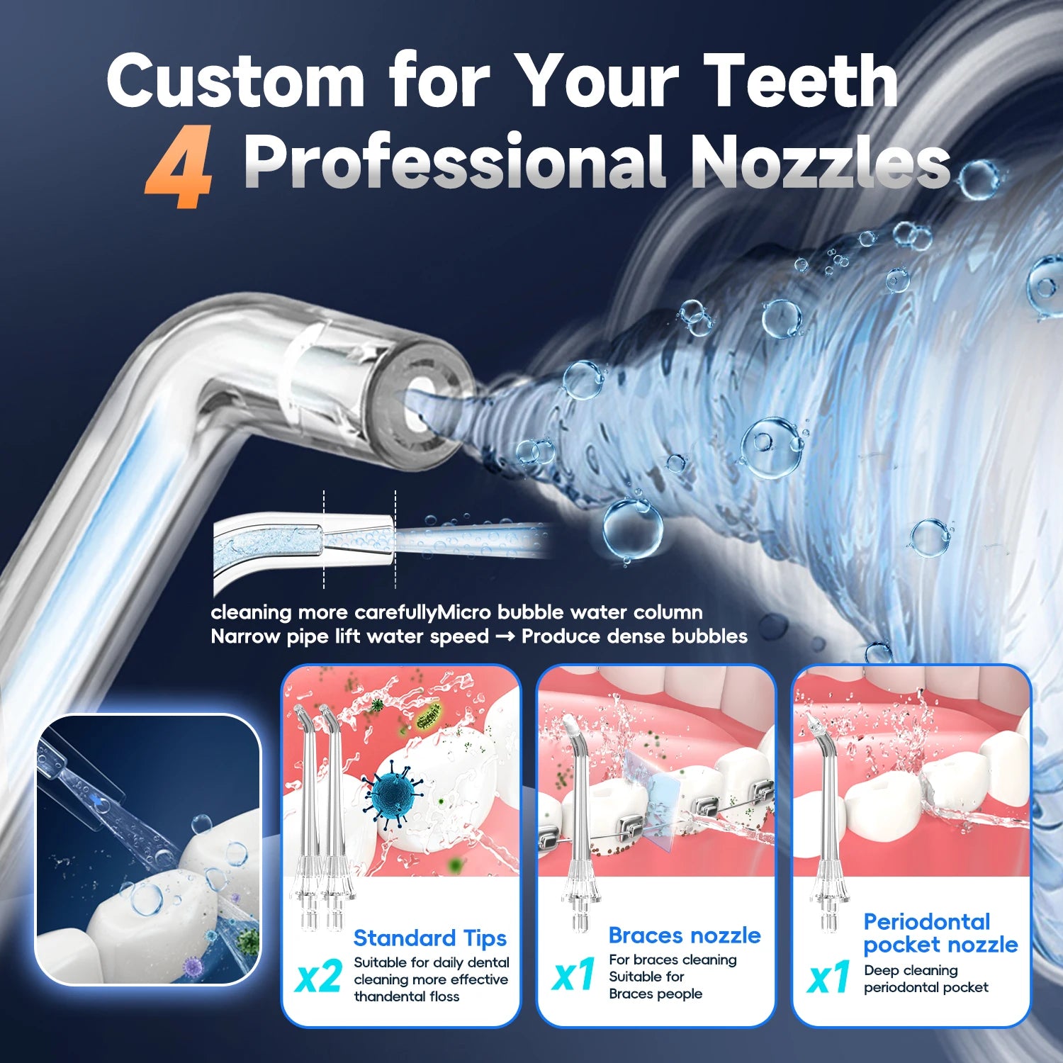 Mornwell F32 Water Flosser Oral Irrigator Teeth Cleaner - 4