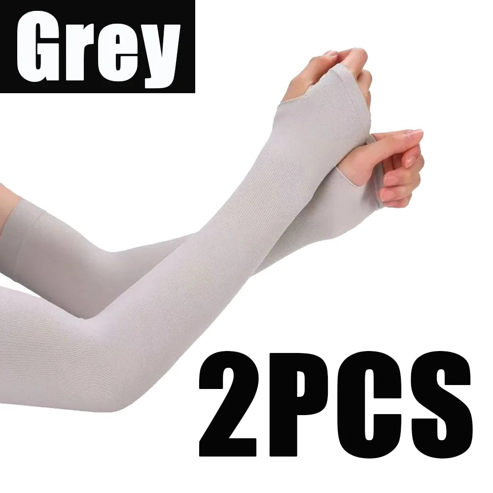 UV Protection Arm Sleeves Cooling Sunblock Covers for Sports Cycling