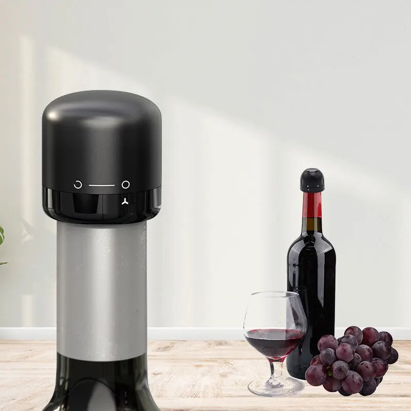 Vacuum Wine Stopper Set Leak Proof Champagne Bottle Cap Sealer - 1
