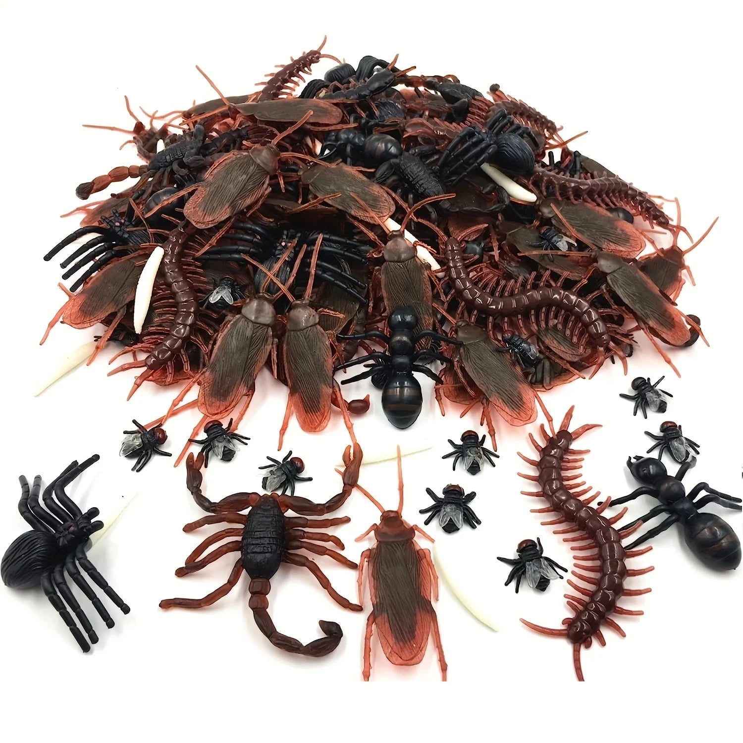 50pcs Realistic Fake Bug Prank Set Halloween Party Decor Props - 13