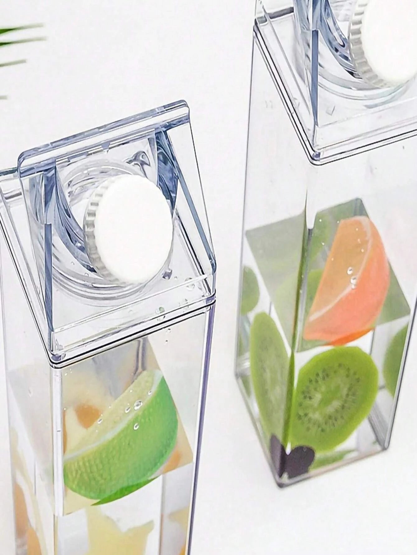 Clear Milk Carton Water Bottle Portable Juice Container 500ml 1000ml - 12