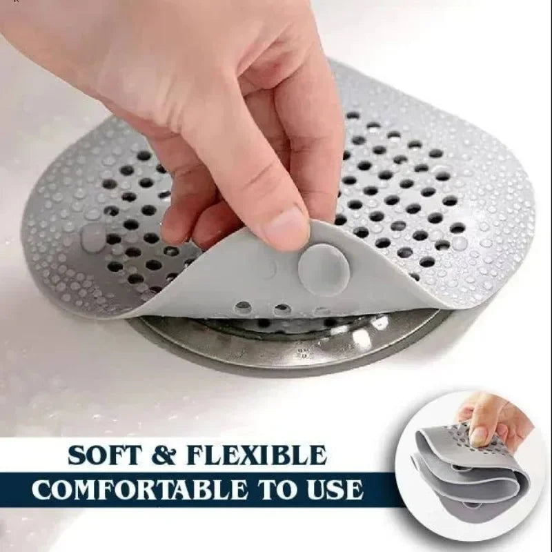 Silicone Shower Drain Hair Catcher Kitchen Sink Strainer Plug Filter