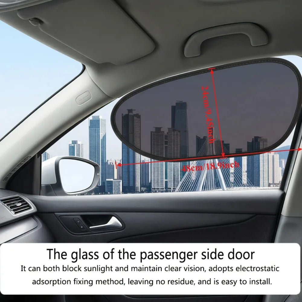 Universal Car Window Sunshade UV Protection Glare Shield Privacy Curtain - 6