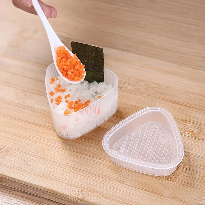 2pc Triangle Sushi Onigiri Mold Set Rice Ball Press Maker Bento Tool - 9