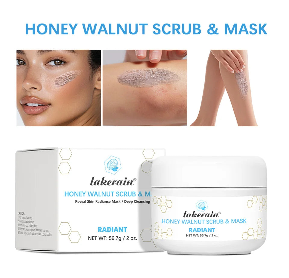 Honey Walnut Facial Scrub and Exfoliating Mask