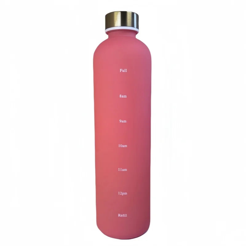 1000ml Motivational Water Bottle with Time Marker Leakproof Sport Flask - 18