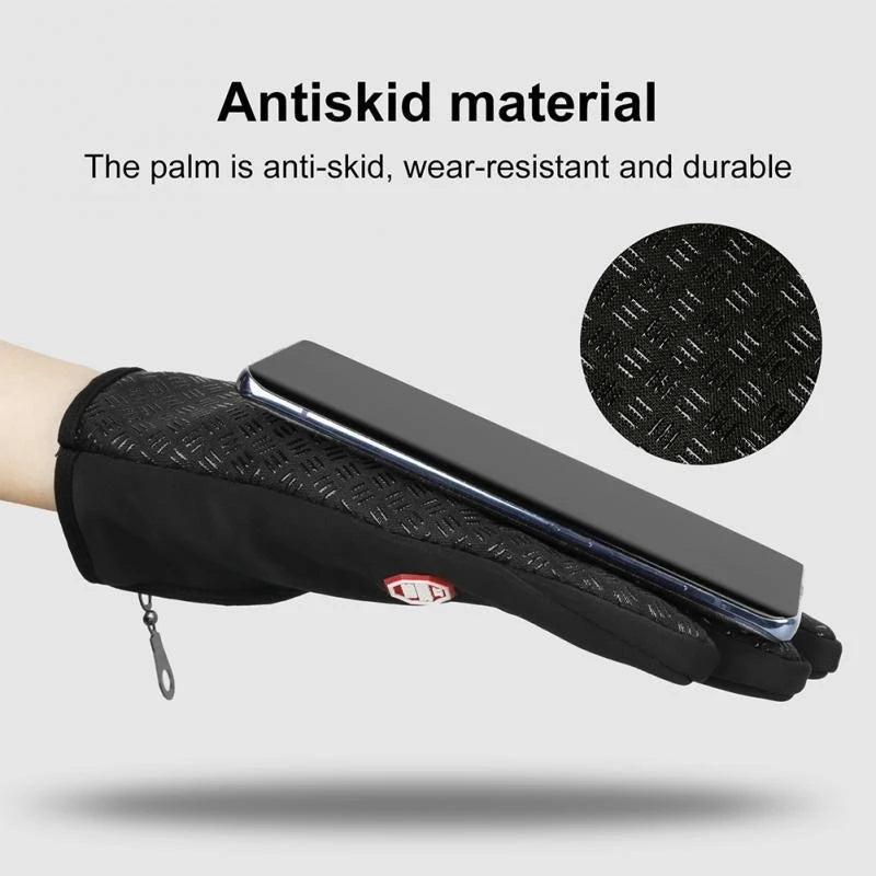 Mens Winter Gloves Waterproof Windproof Thermal Touchscreen Cycling Mitts