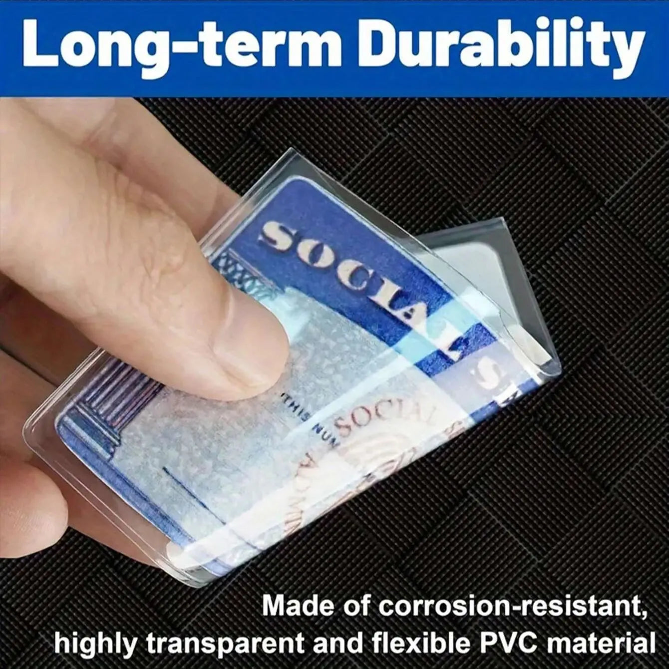 Clear PVC Card Protector Sleeves Waterproof ID and Credit Card Covers