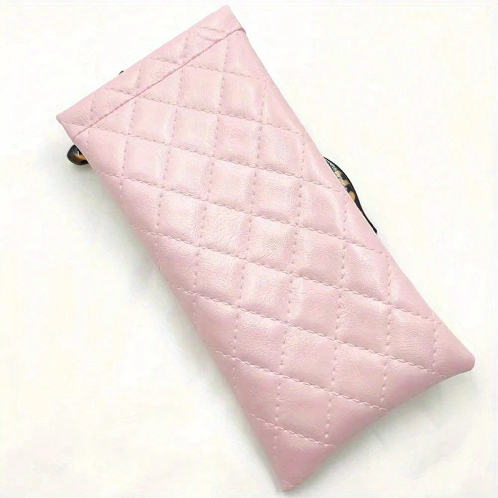 Soft PU Leather Eyeglasses Case Portable Sunglasses Pouch Organizer