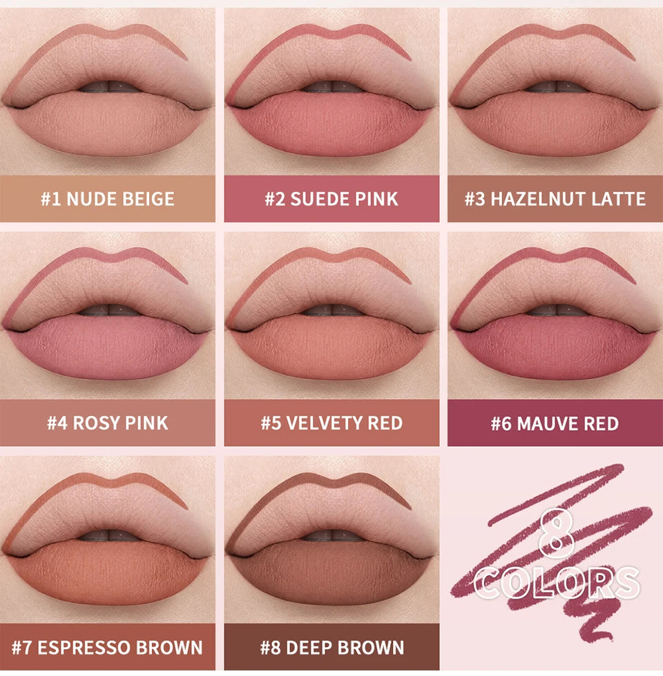 Stain Lip Liner Pencil Waterproof Long Lasting Matte Lip Contour Pen