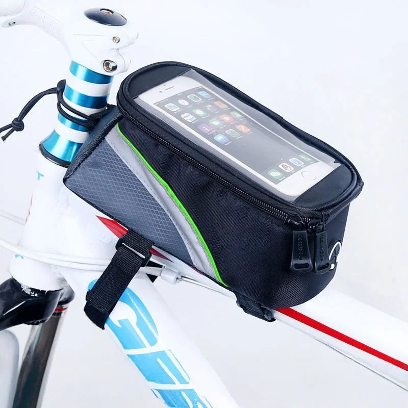 Waterproof Bike Phone Bag Mountain Bicycle Top Tube Pouch Mount Case - 1