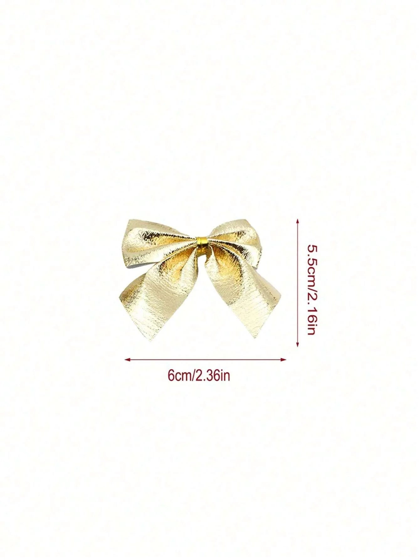 Small Christmas Bow Decorations Set Tree Ornaments Holiday Gift Decor