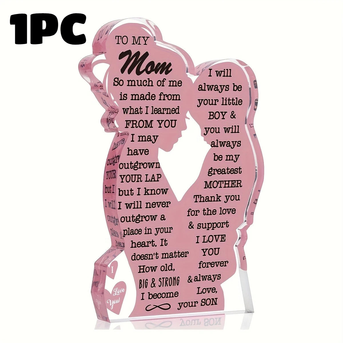 Acrylic Mom Plaque Sign Heartfelt Birthday Gift for Mom from Son - 9