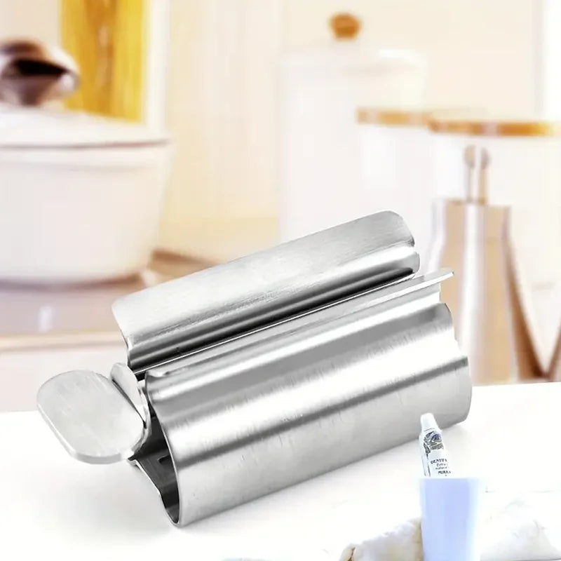 Stainless Steel Toothpaste Squeezer Tube Wringer Rolling Dispenser