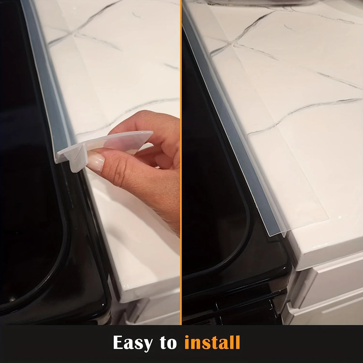 Silicone Stove Gap Cover Kitchen Counter Sealing Strip Oil Proof