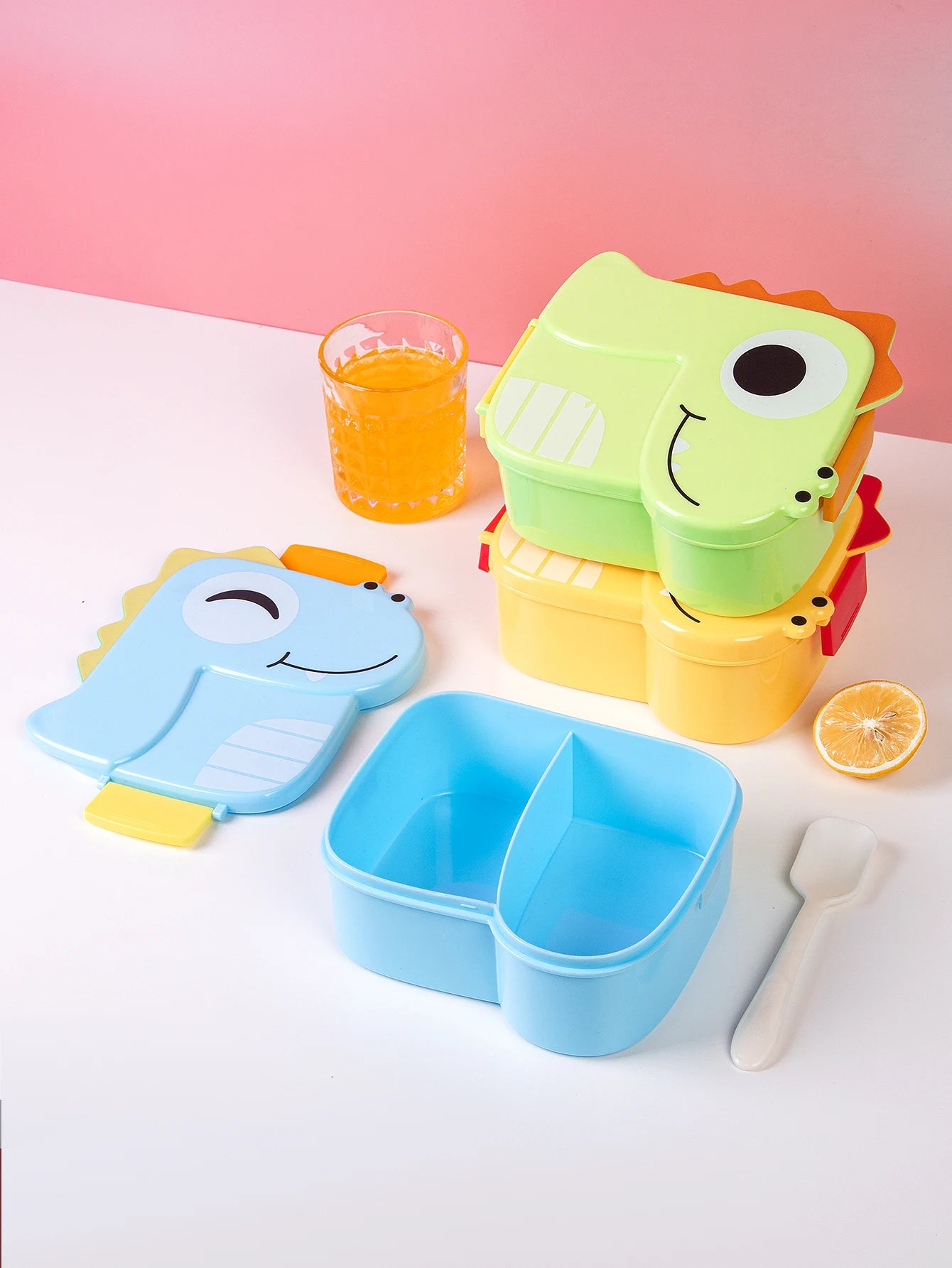 Cute Cartoon Dinosaur Lunch Box 1100ml Portable Bento Food Container - 8