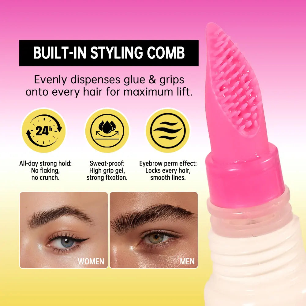Brow Lamination Gel Super Lift Eyebrow Glue & Comb - 3
