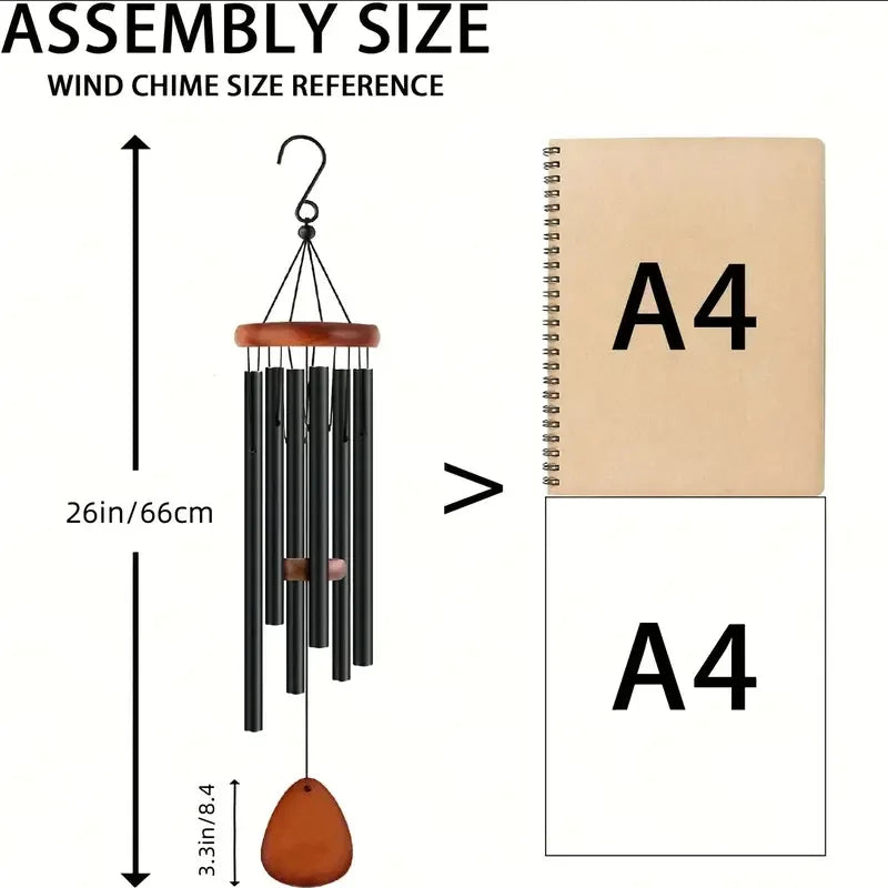 Retro Metal Wind Chime Aluminum Tube Outdoor Garden Home Decor Bell - 5