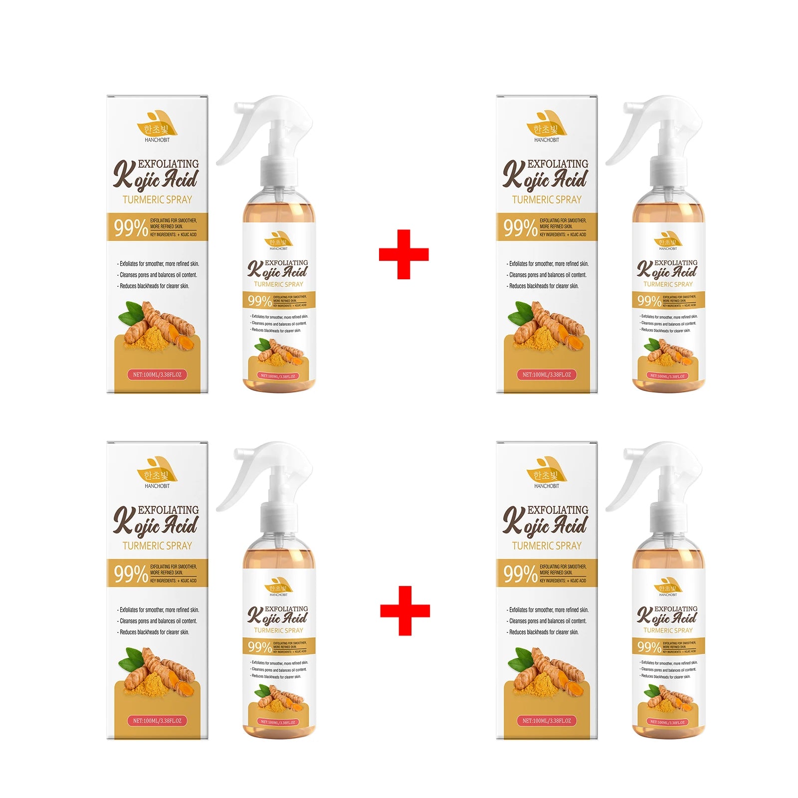 Kojic Acid Turmeric Exfoliating Spray Brightening Facial Mist - 13