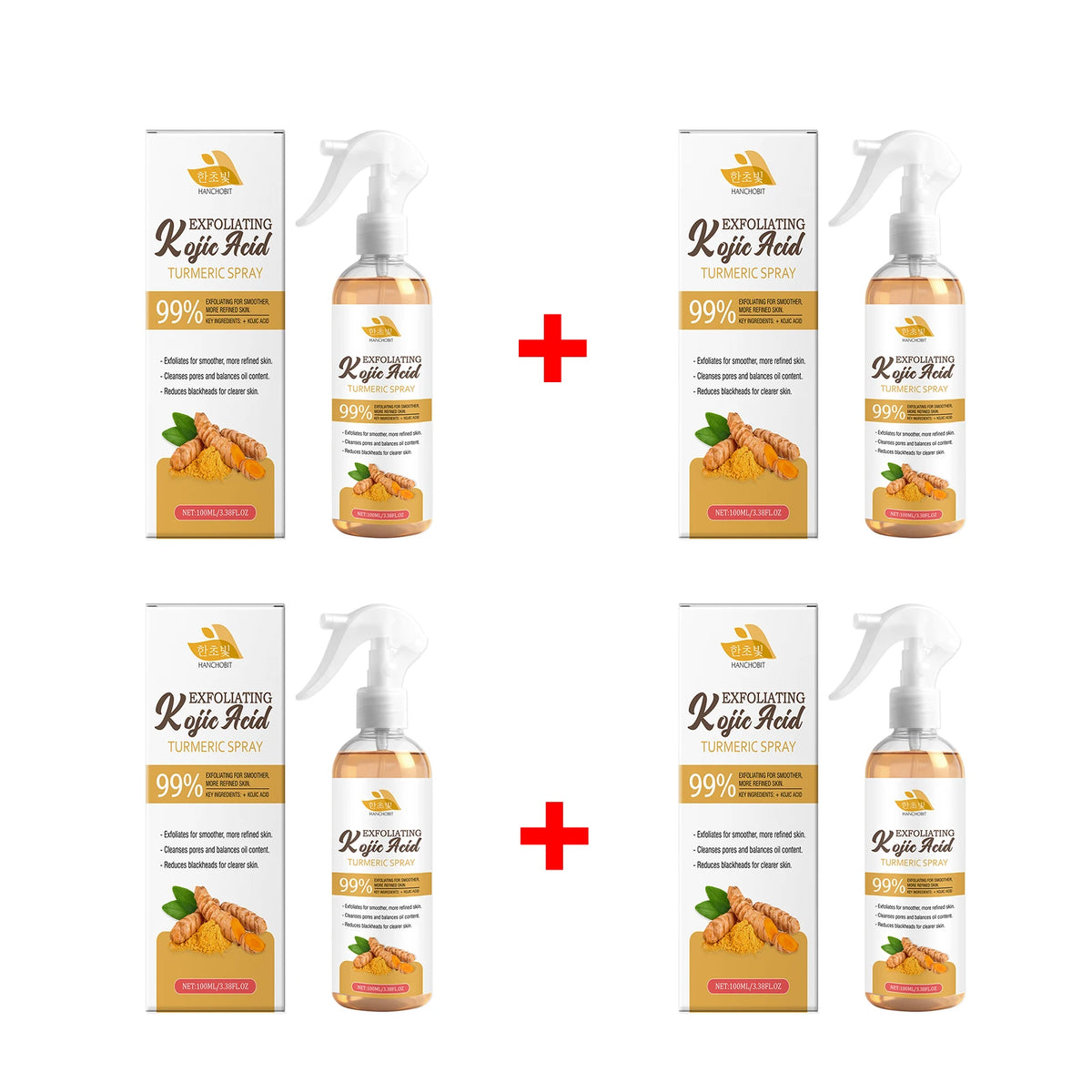 Kojic Acid Turmeric Exfoliating Spray Brightening Facial Mist