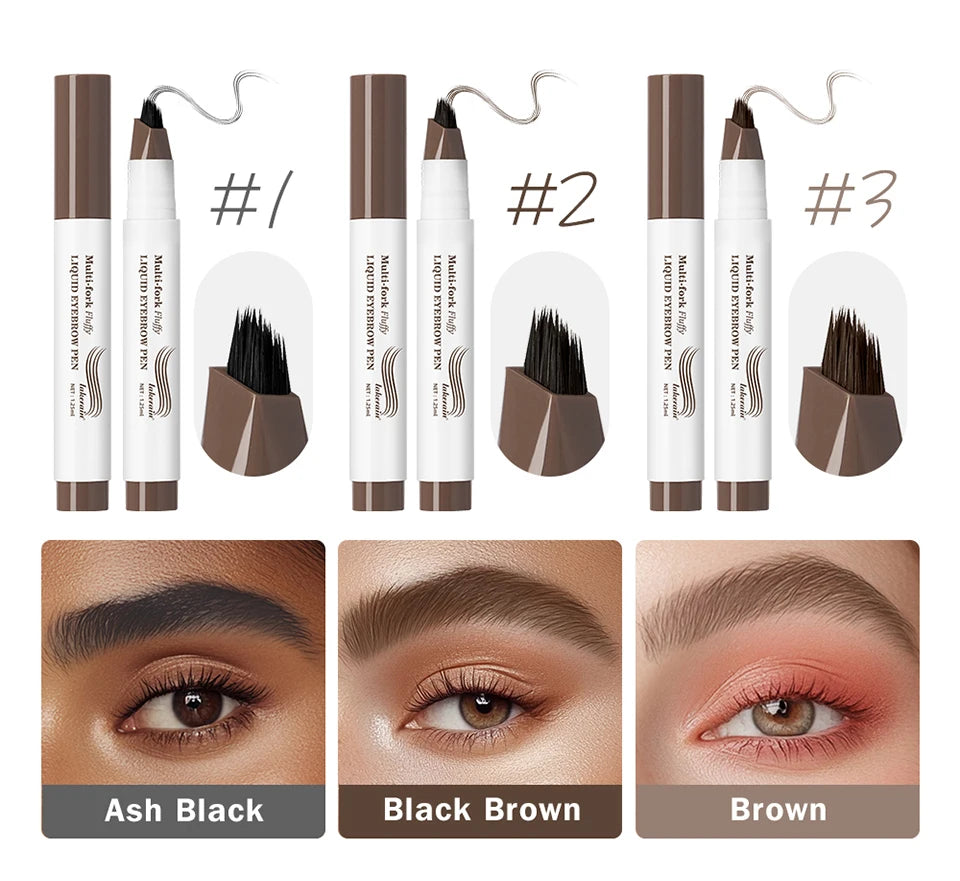 Waterproof Liquid Eyebrow Pencil Multi Fork Tattoo Pen