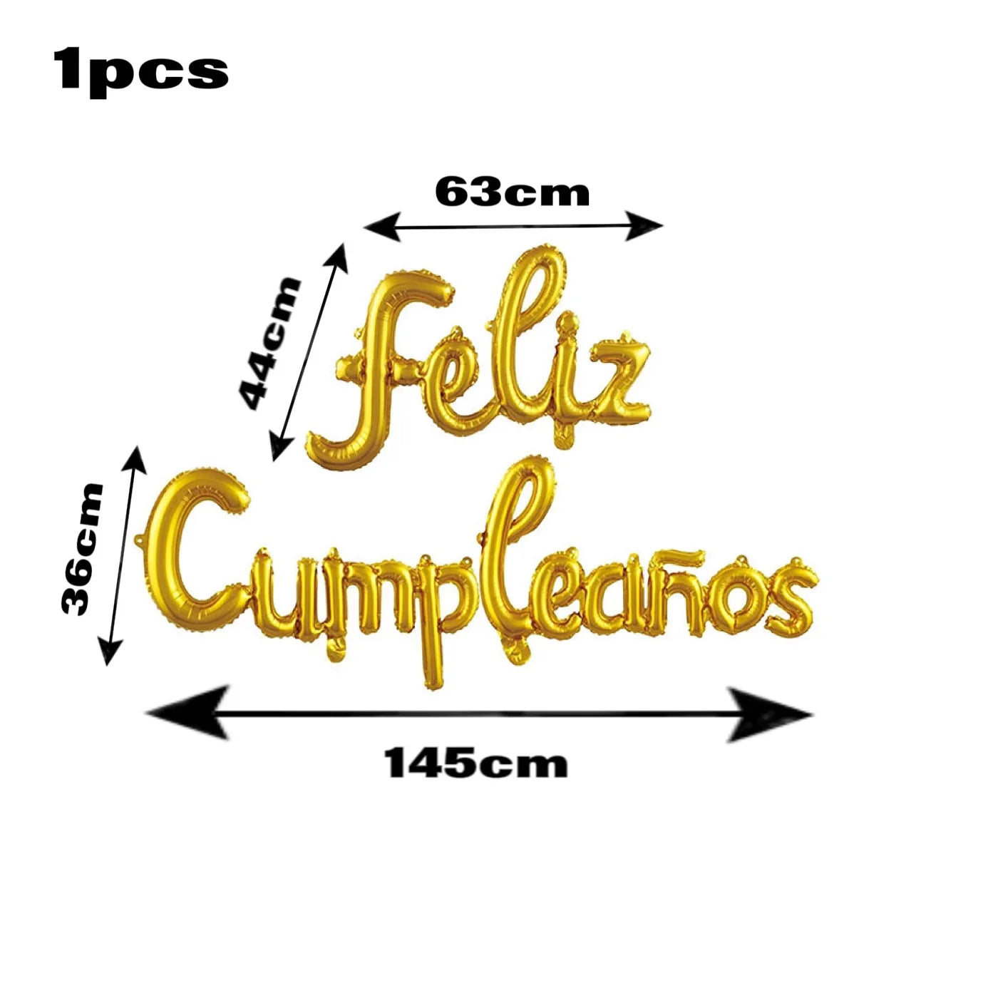 16 Inch Spanish Happy Birthday Foil Balloon Set Party Decoration - 8