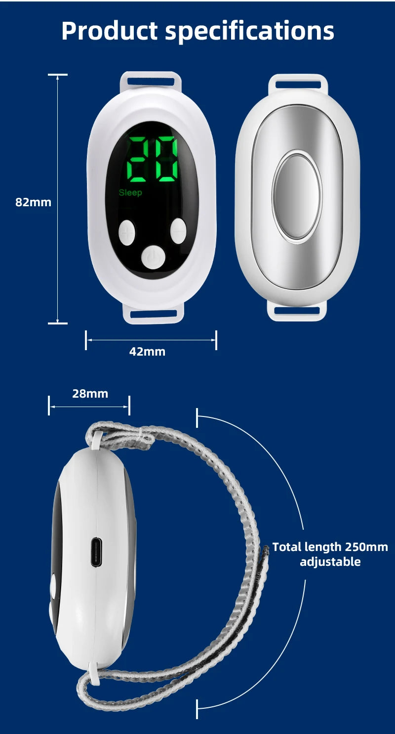 Microcurrent Sleep Aid Device EMS Insomnia Relief Palm Massager - 16