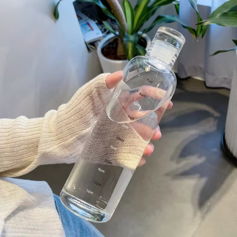 Large Capacity Transparent Water Bottle Portable Sports Travel Cup