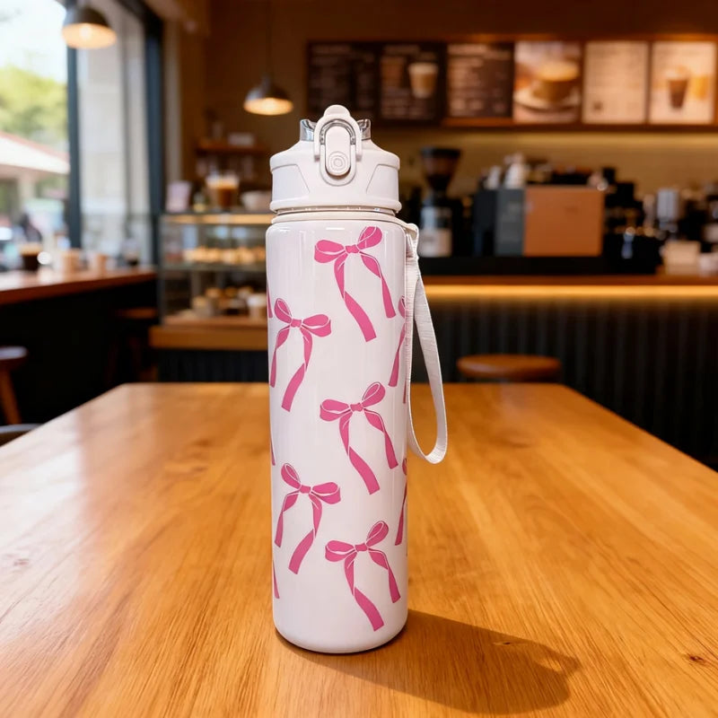 750ml Leak-Proof Sports Water Bottle with Straw and Carry Strap - 9