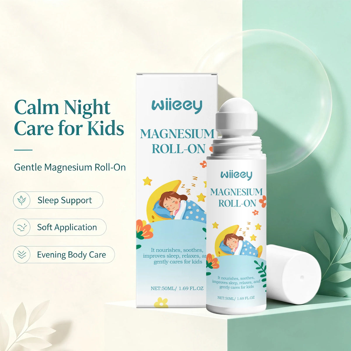 Magnesium Roll-On Natural Calming Relax Sleep Aid Roller