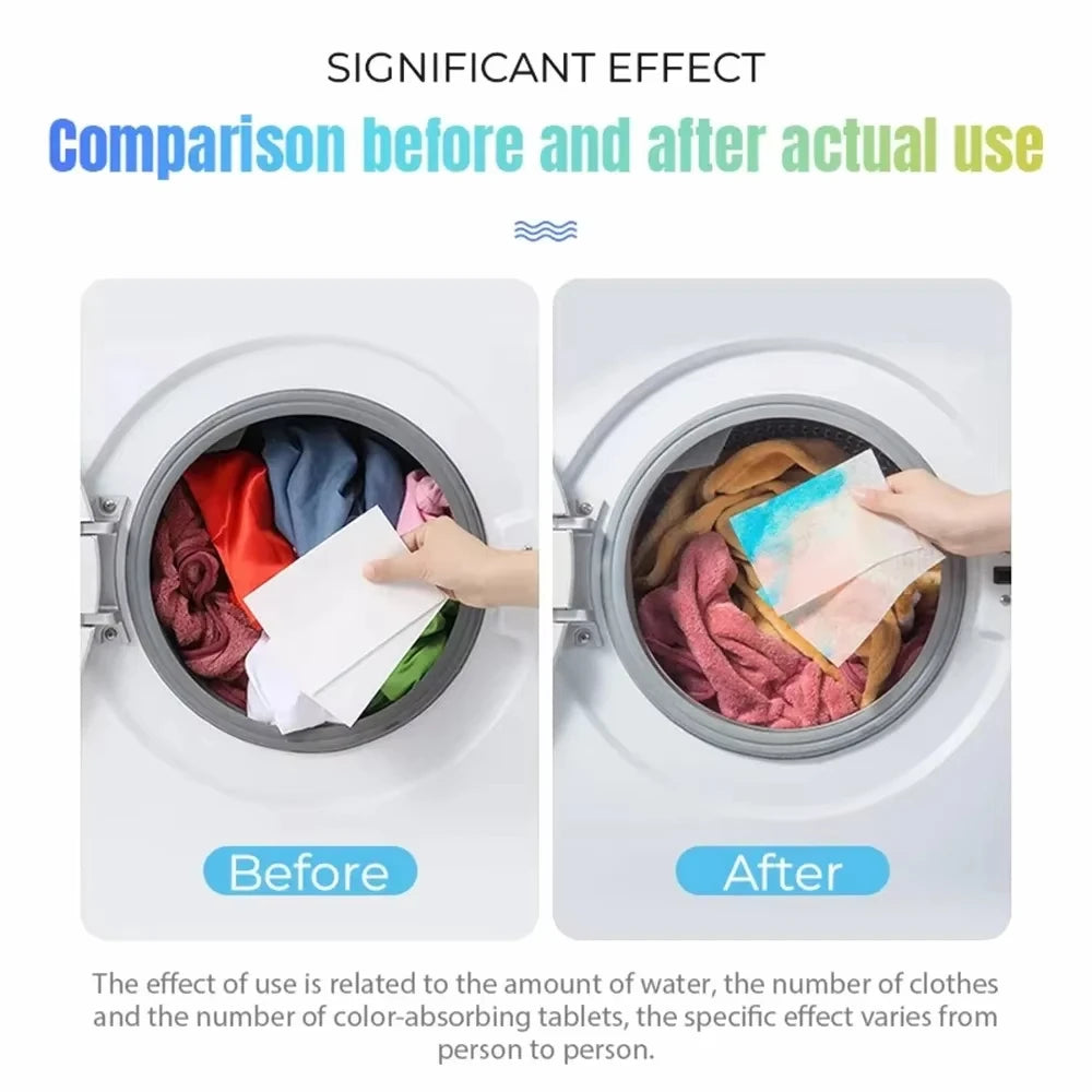 Laundry Color Catcher Sheets Anti Staining Dye Absorption Paper 50-150pcs - 8
