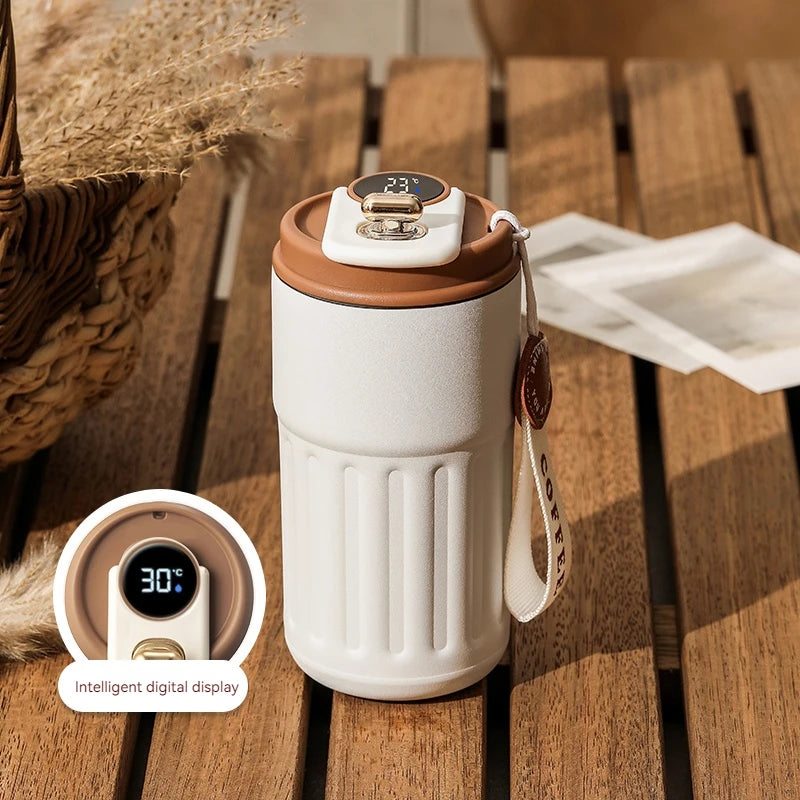 Smart Stainless Steel Coffee Mug with LED Temperature Display Travel Flask
