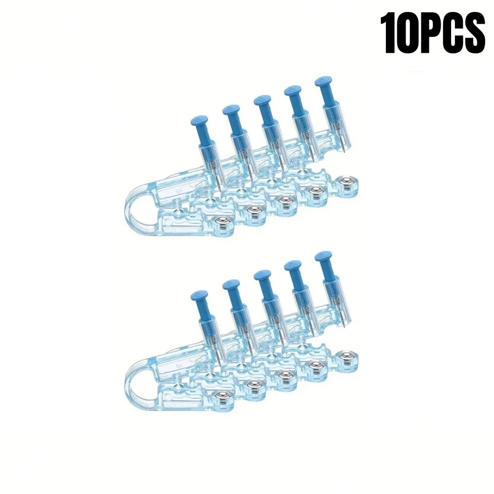 Disposable Ear Piercing Gun Kit Sterile Safety Studs Piercer Tool Set - 10