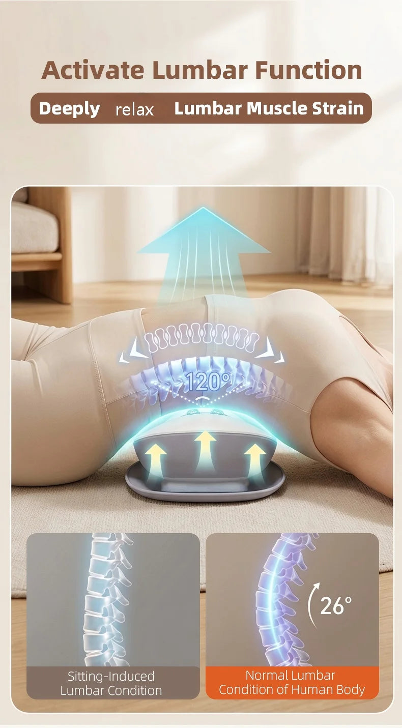 Electric Lumbar Traction Device Wireless Back Stretcher Massager