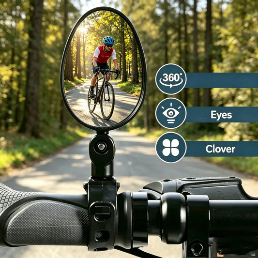 Adjustable Bike Mirror 360 Rotation Cycling Handlebar Rear View Accessory
