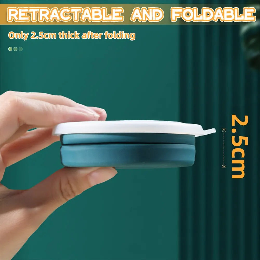 Portable Silicone Collapsible Cup Foldable Travel Mug with Lanyard - 9