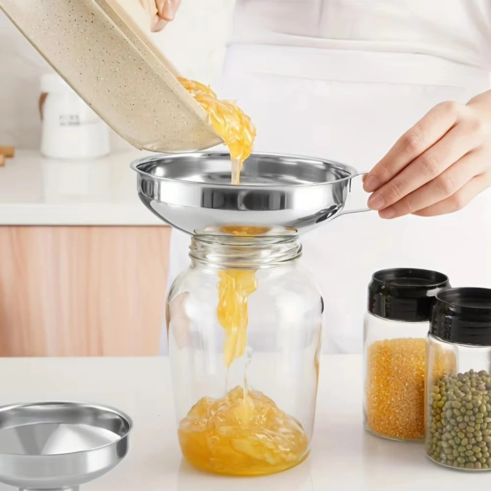 Stainless Steel Wide Mouth Canning Funnel for Kitchen Liquid Jar Filling