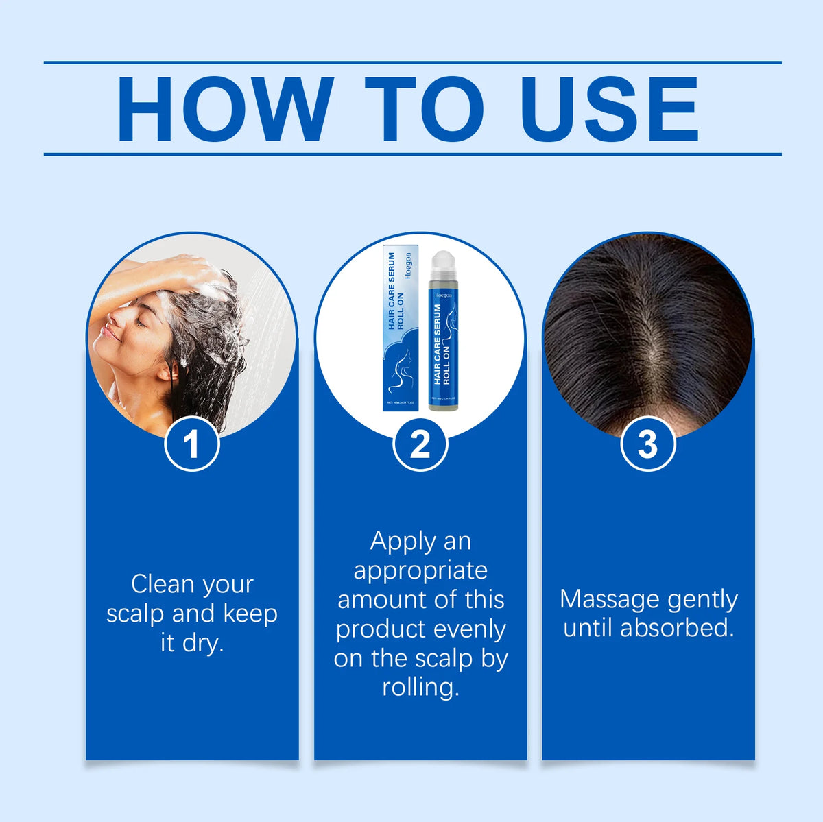 Rosemary Hair Growth Serum Roll-on Scalp Nourishing Hair Roller