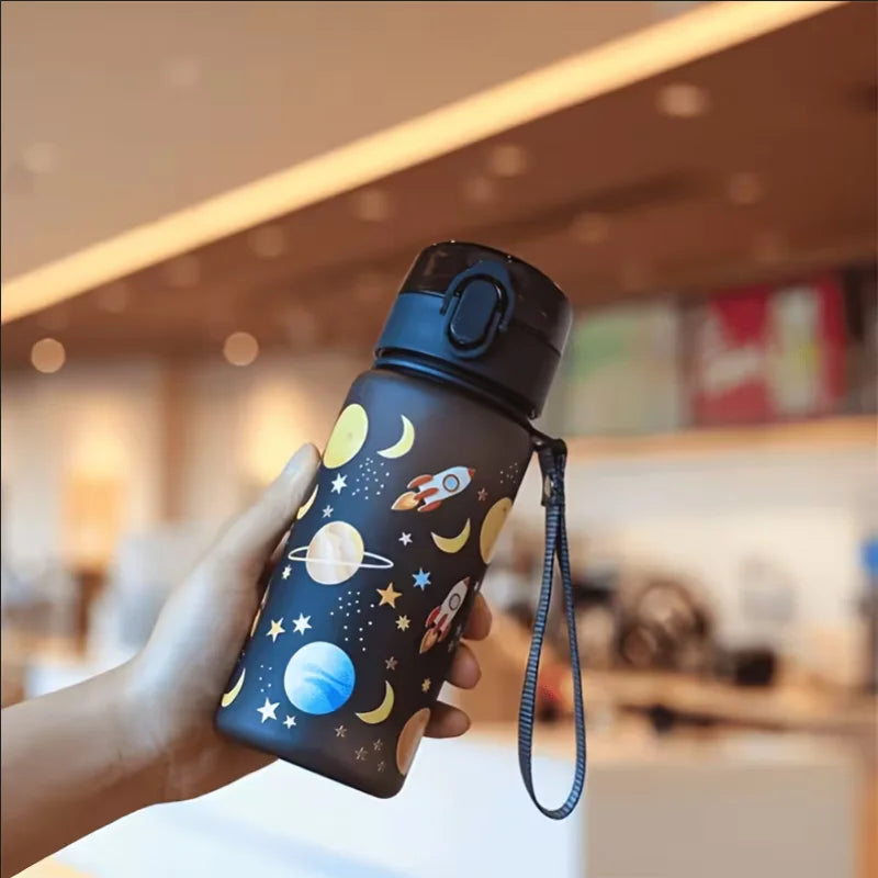 400ml Portable Water Bottle Cute 3D Printed Sport Drinkware with Strap - 19