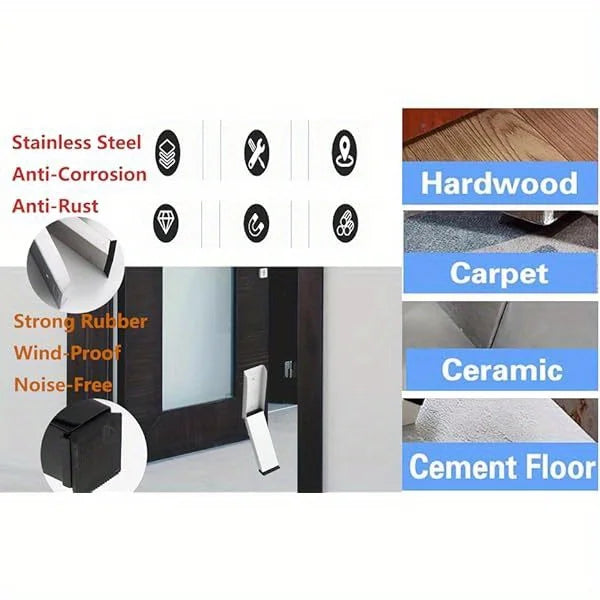 Heavy Duty Door Stopper Foot Operated Kickdown Door Holder - 9