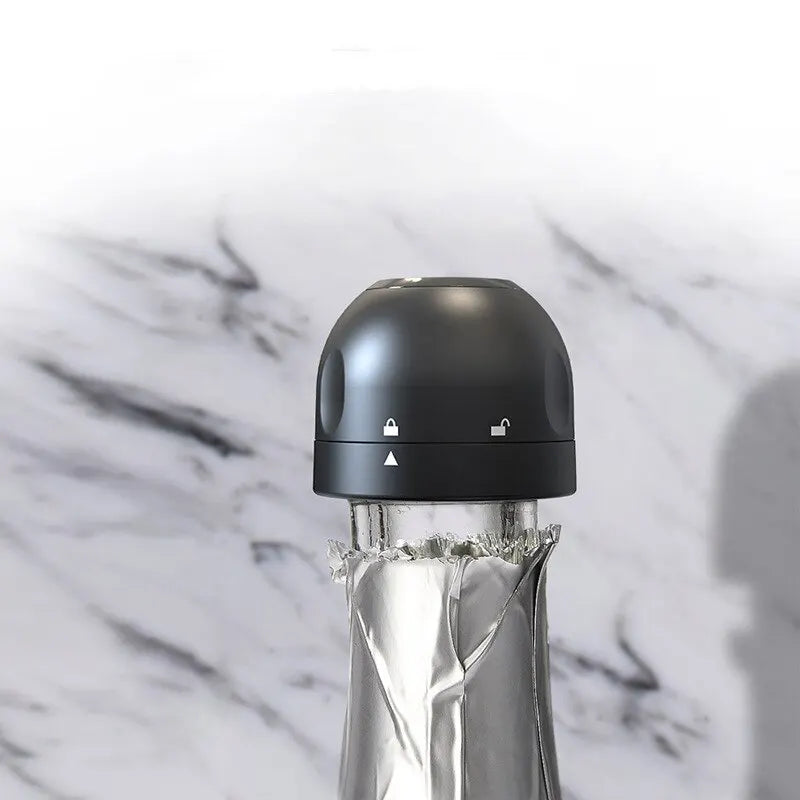 Vacuum Wine Stopper Set Leak Proof Champagne Bottle Cap Sealer - 3