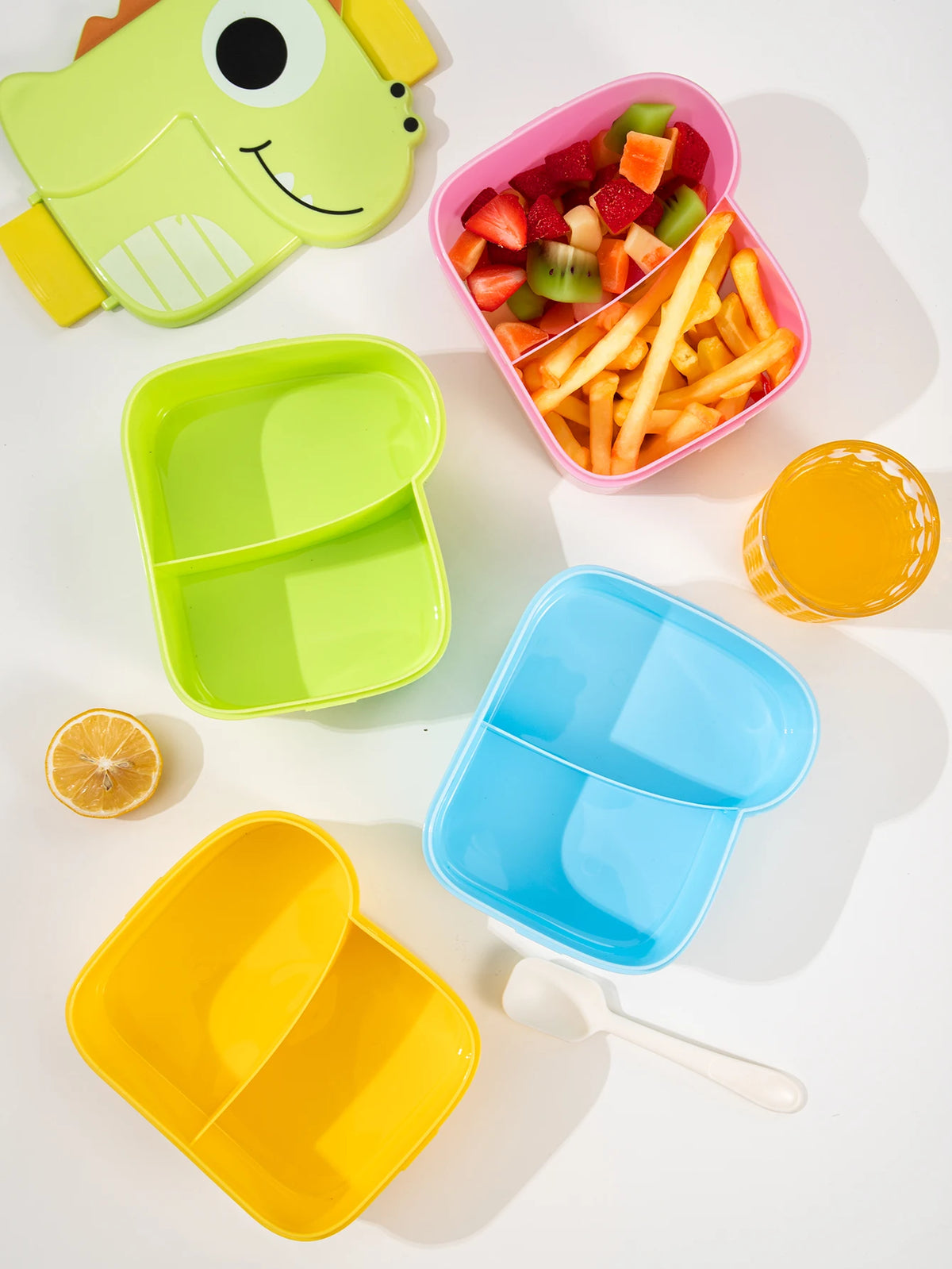 Cute Cartoon Dinosaur Lunch Box 1100ml Portable Bento Food Container