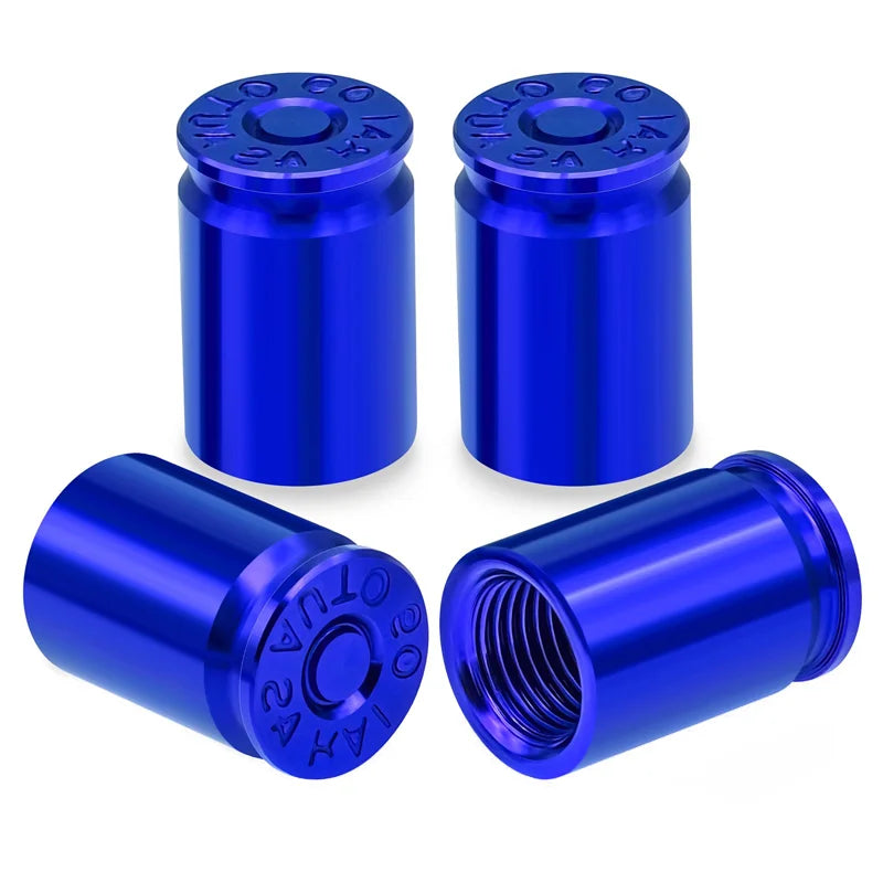 4PCS Bullet Valve Stem Caps Aluminum Tire Air Caps for Car Truck Bike - 10