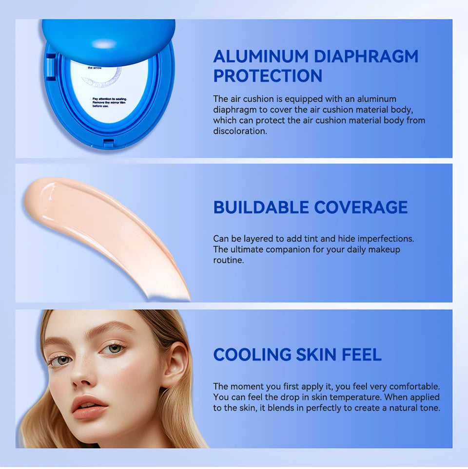 Cushion Foundation Waterproof Full Coverage Makeup CC Cream - 8