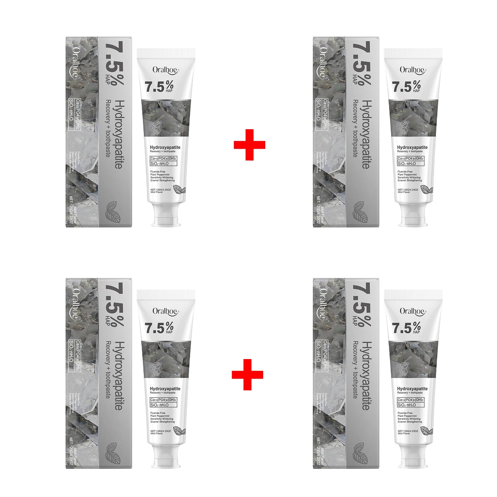 Oralhoe 7.5% Hydroxyapatite Toothpaste Enamel Repair - 21